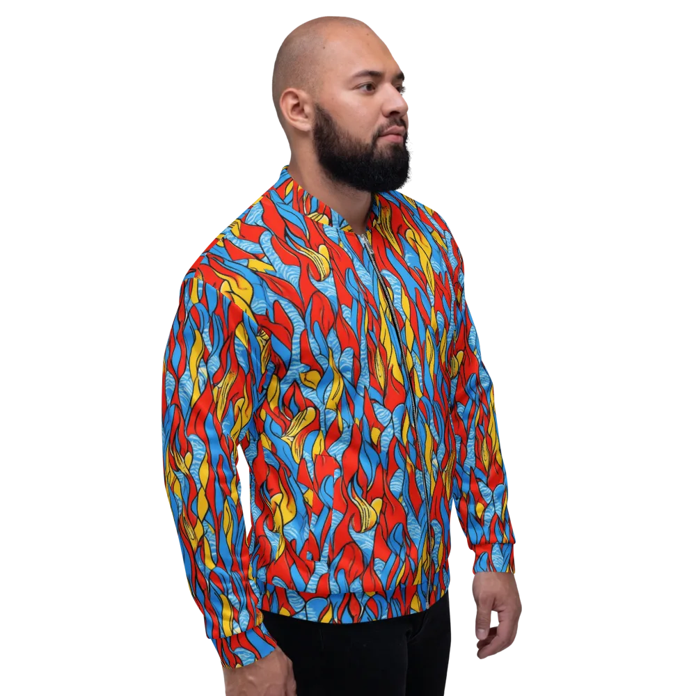 Flamewater Garden on Bomber Jacket — Right