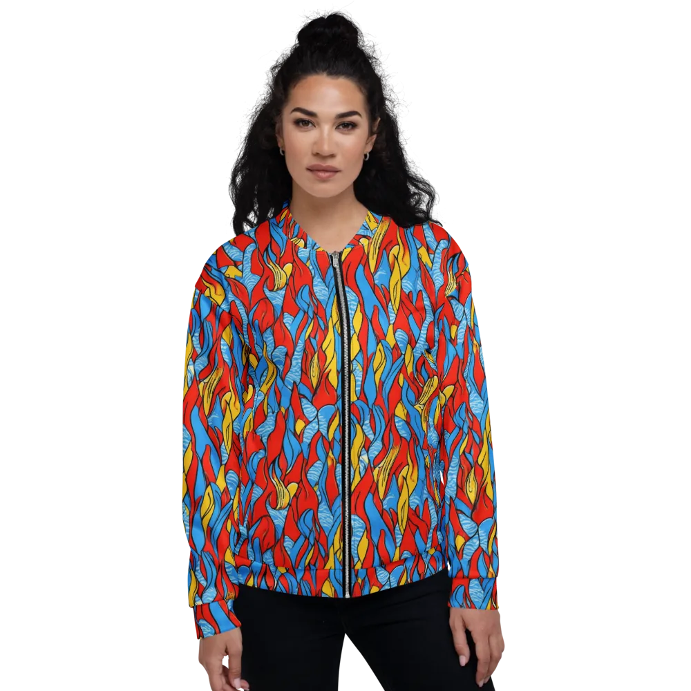 Flamewater Garden on Bomber Jacket — Front