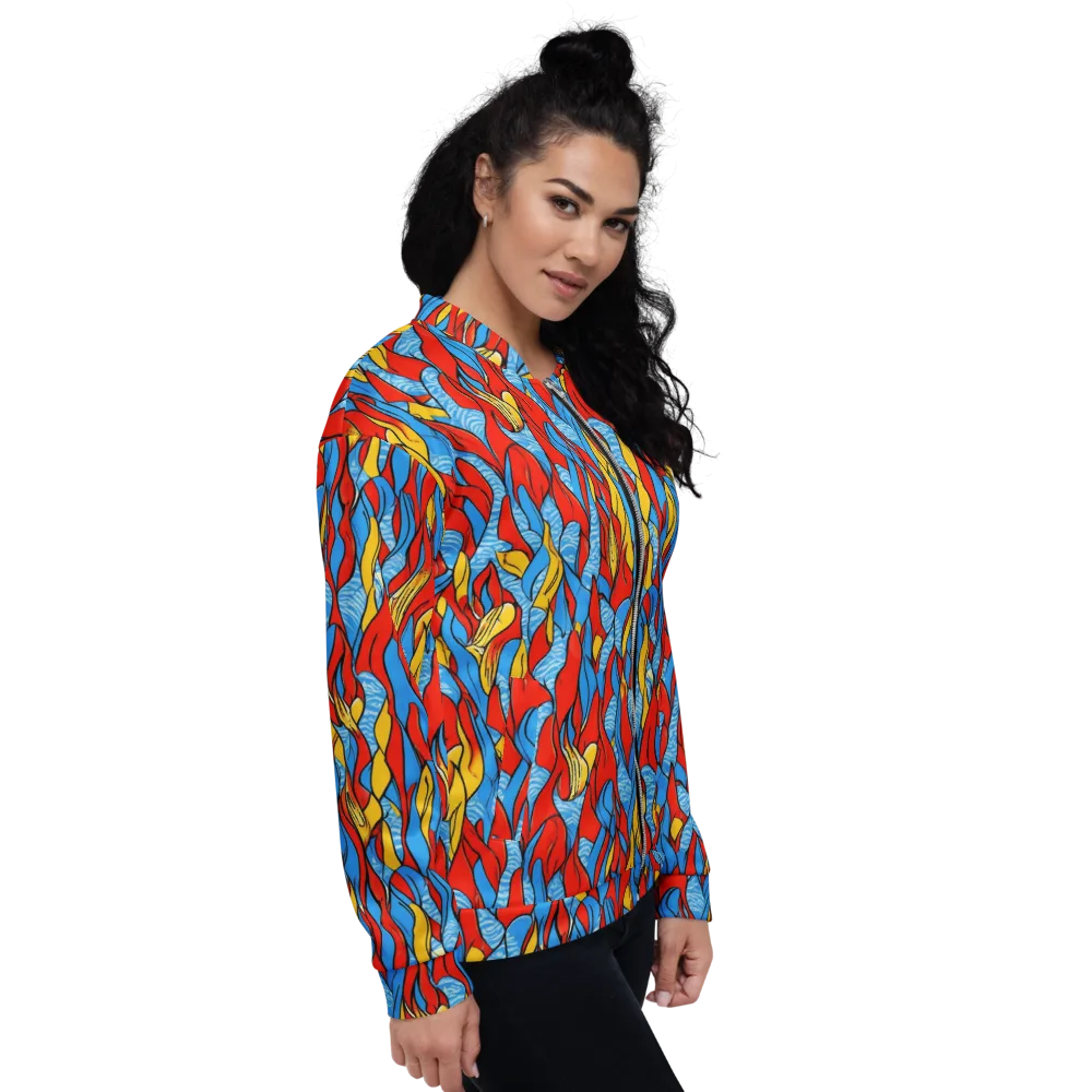 Flamewater Garden on Bomber Jacket — Right