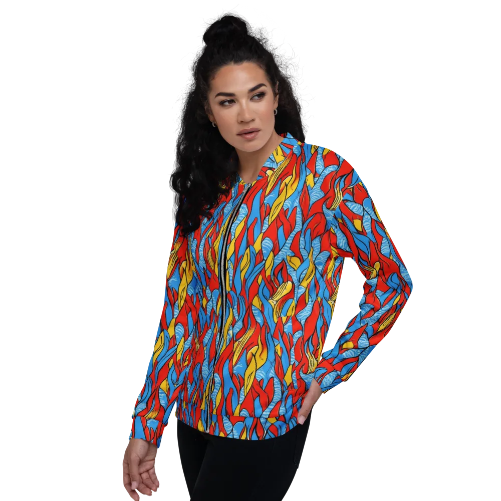 Flamewater Garden on Bomber Jacket — Left