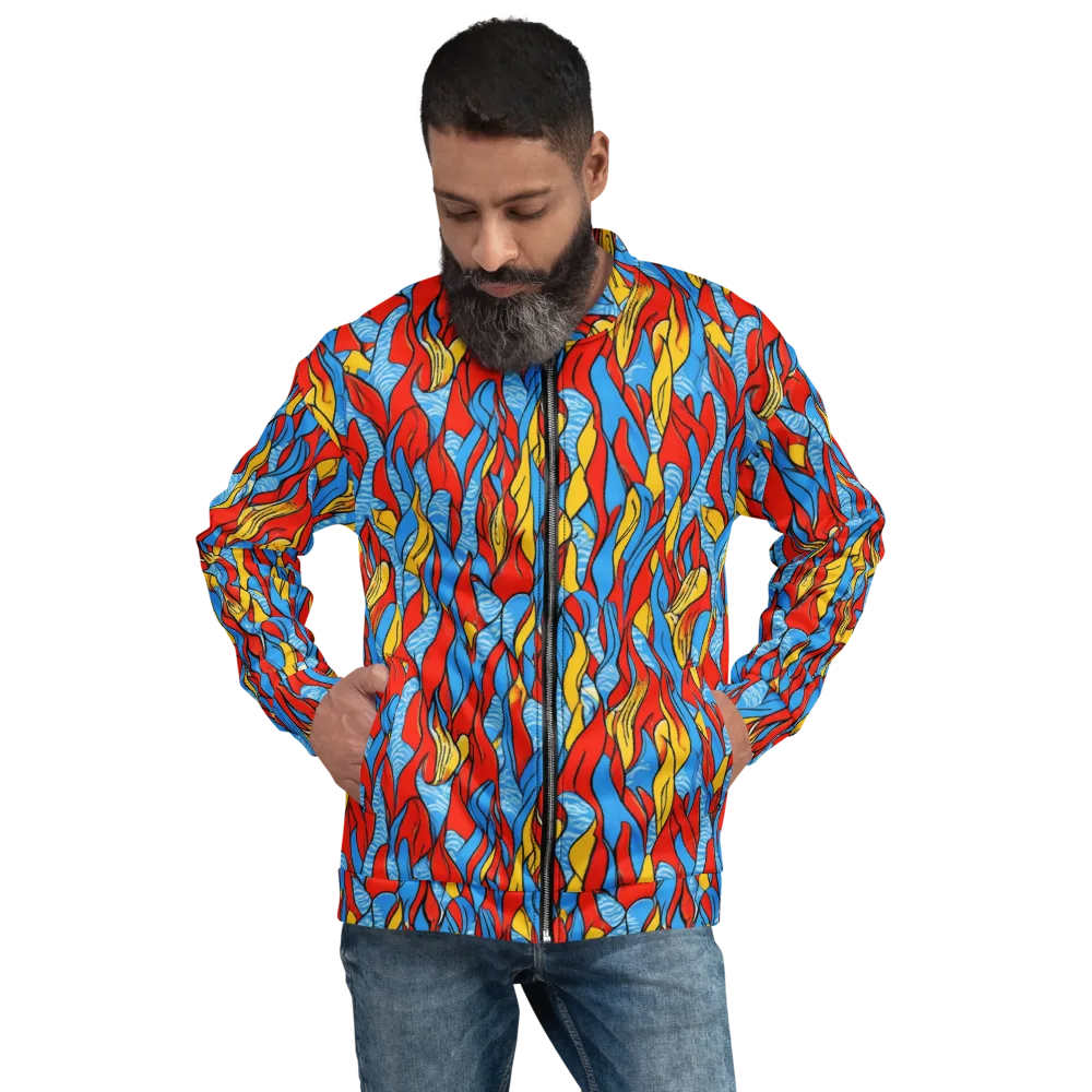 Flamewater Garden on Bomber Jacket — Front