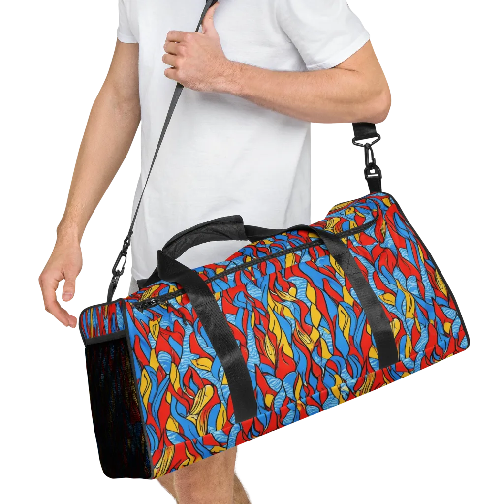 Flamewater Garden on Duffle Bag — Right Front