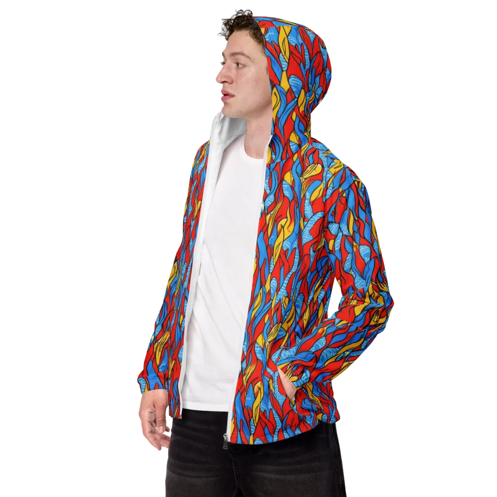 Flamewater Garden on Men's Windbreaker — Left Front