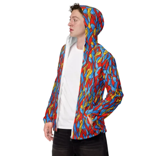 Flamewater Garden on a Men's Windbreaker