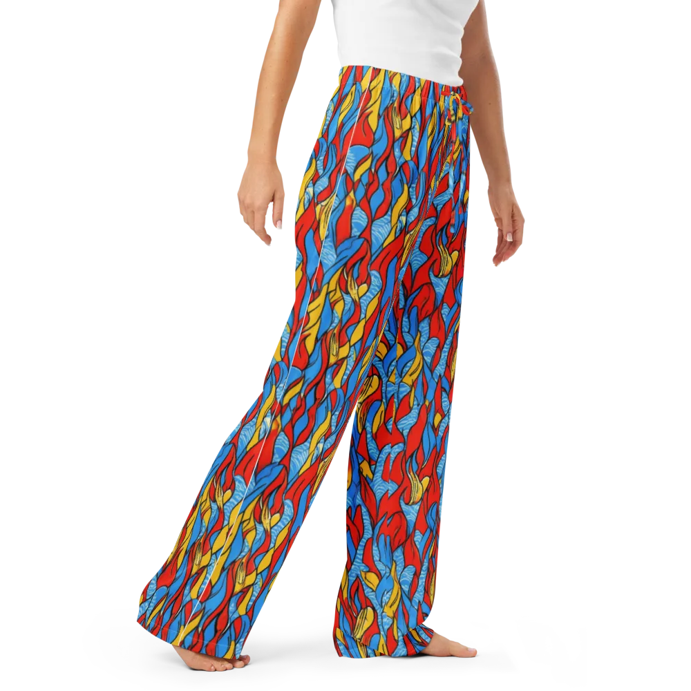 Flamewater Garden on Women's Pajama Pants — Right Front