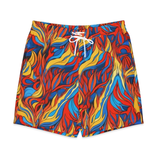 Ember Foliage on a Men's Board Shorts