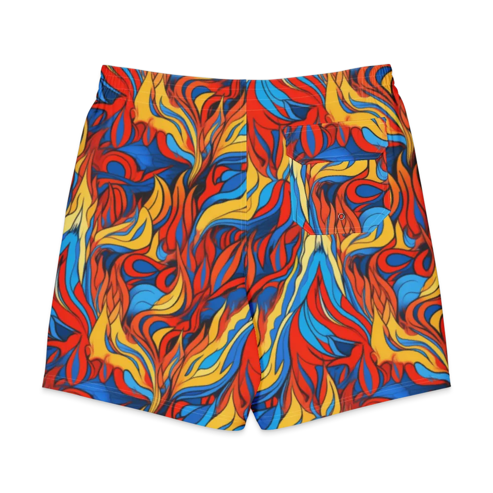 Ember Foliage on Men's Board Shorts — Back