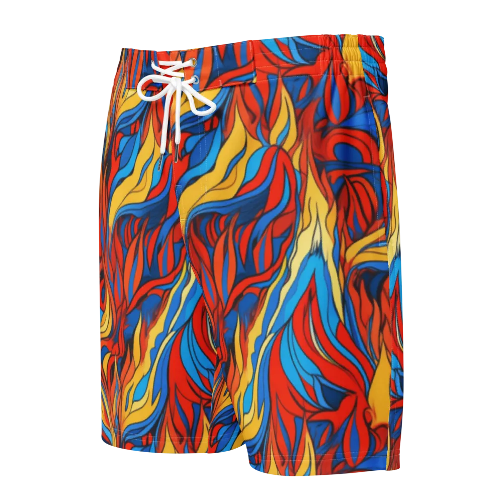 Ember Foliage on Men's Board Shorts — Front