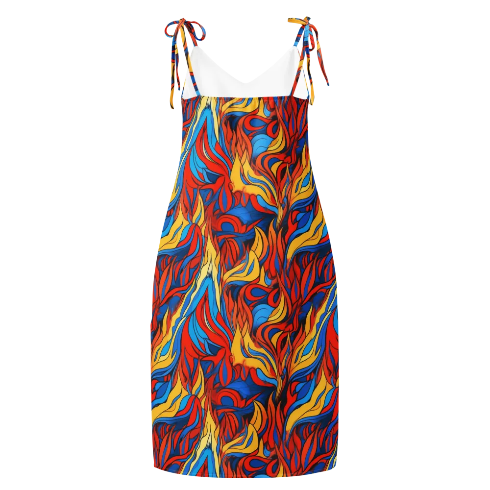 Ember Foliage on Slip Dress — Back