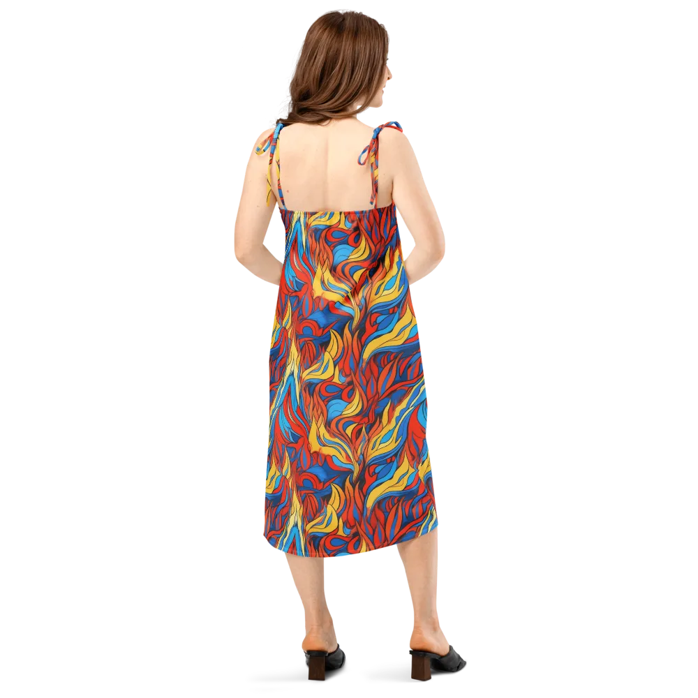 Ember Foliage on Slip Dress — Back