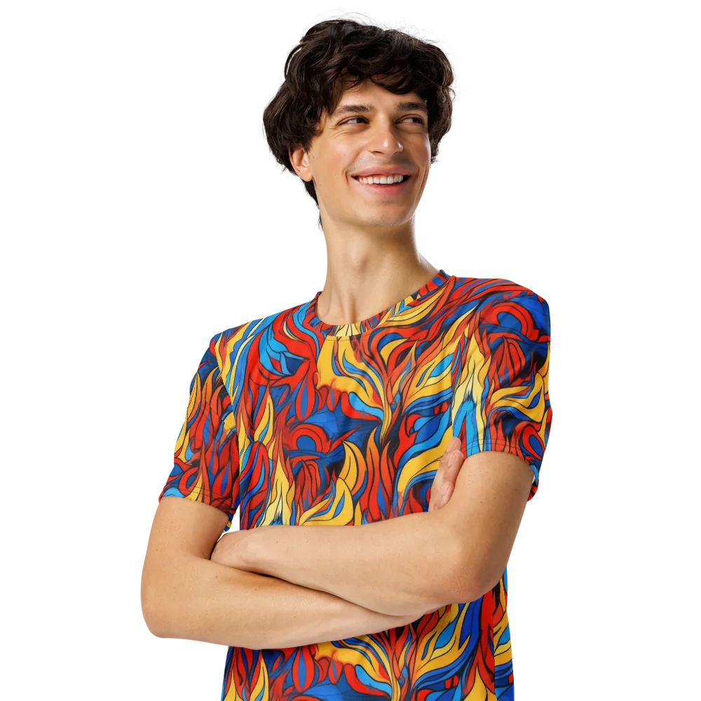 Ember Foliage on Men's Crew Neck T-Shirt — Left Front