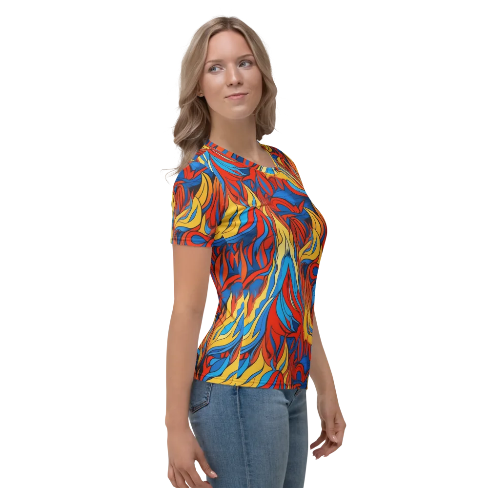Ember Foliage on Women's Crew Neck T-Shirt — Right
