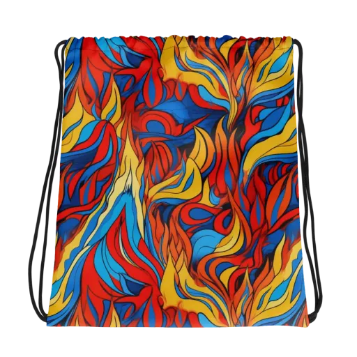 Ember Foliage on a Drawstring Bag