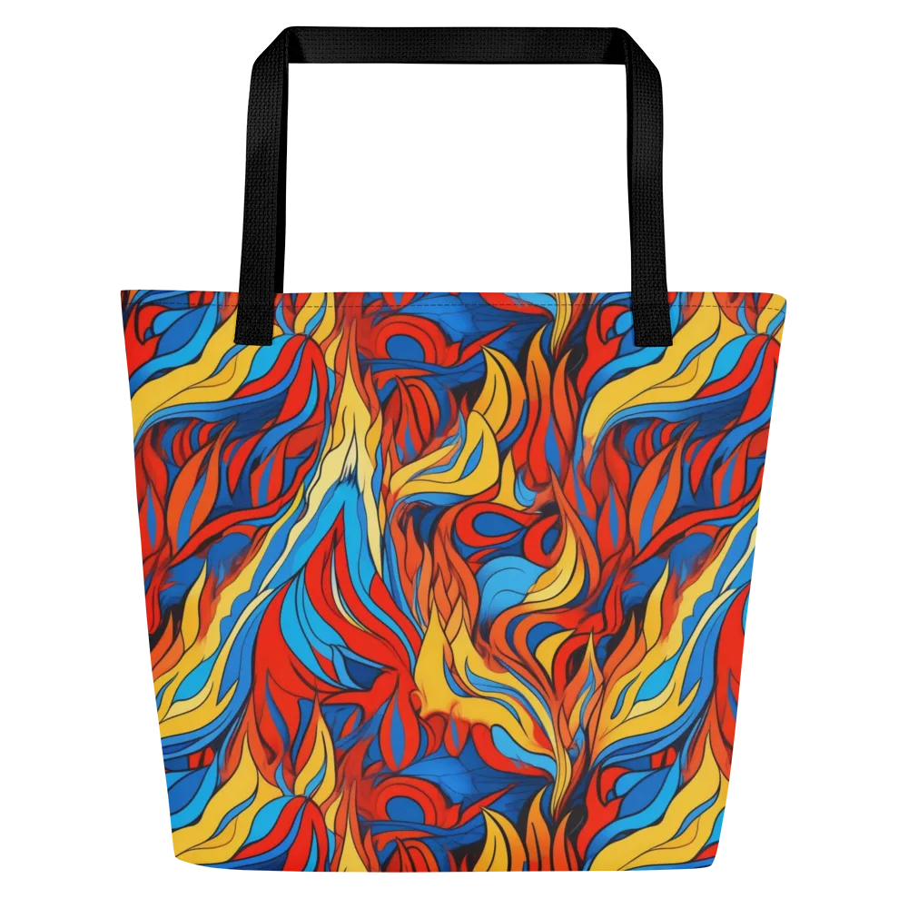Ember Foliage on Large Tote Bag W/ Pocket — Front