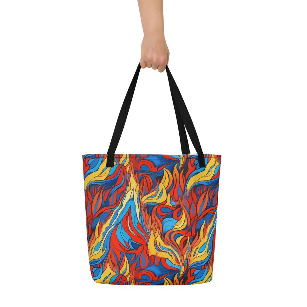 Ember Foliage on Large Tote Bag W/ Pocket — Front