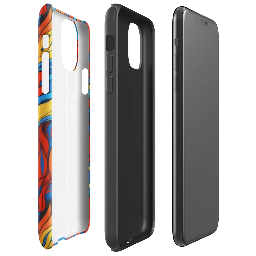 Ember Foliage on Tough Case for iPhone® — Right
