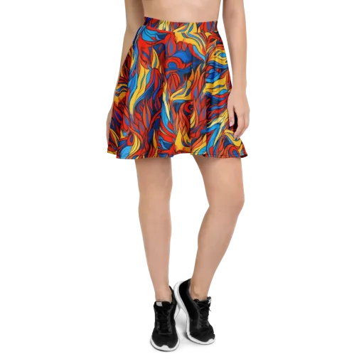 Ember Foliage on a Skater Skirt
