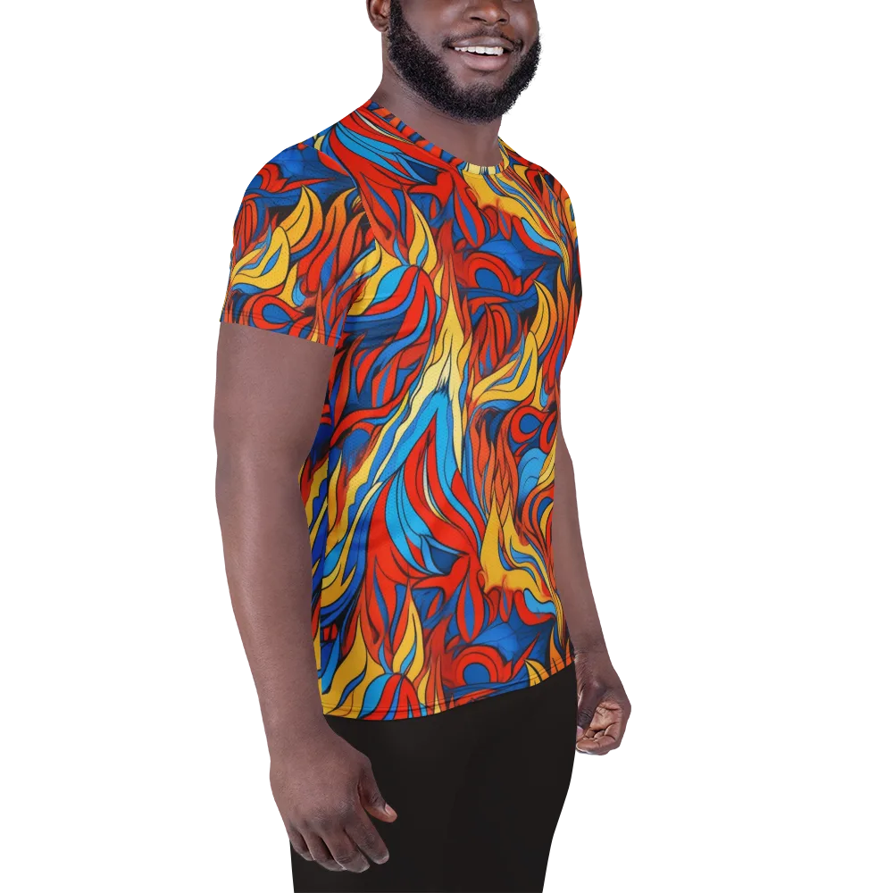 Ember Foliage on Men's Athletic T-Shirt — Right