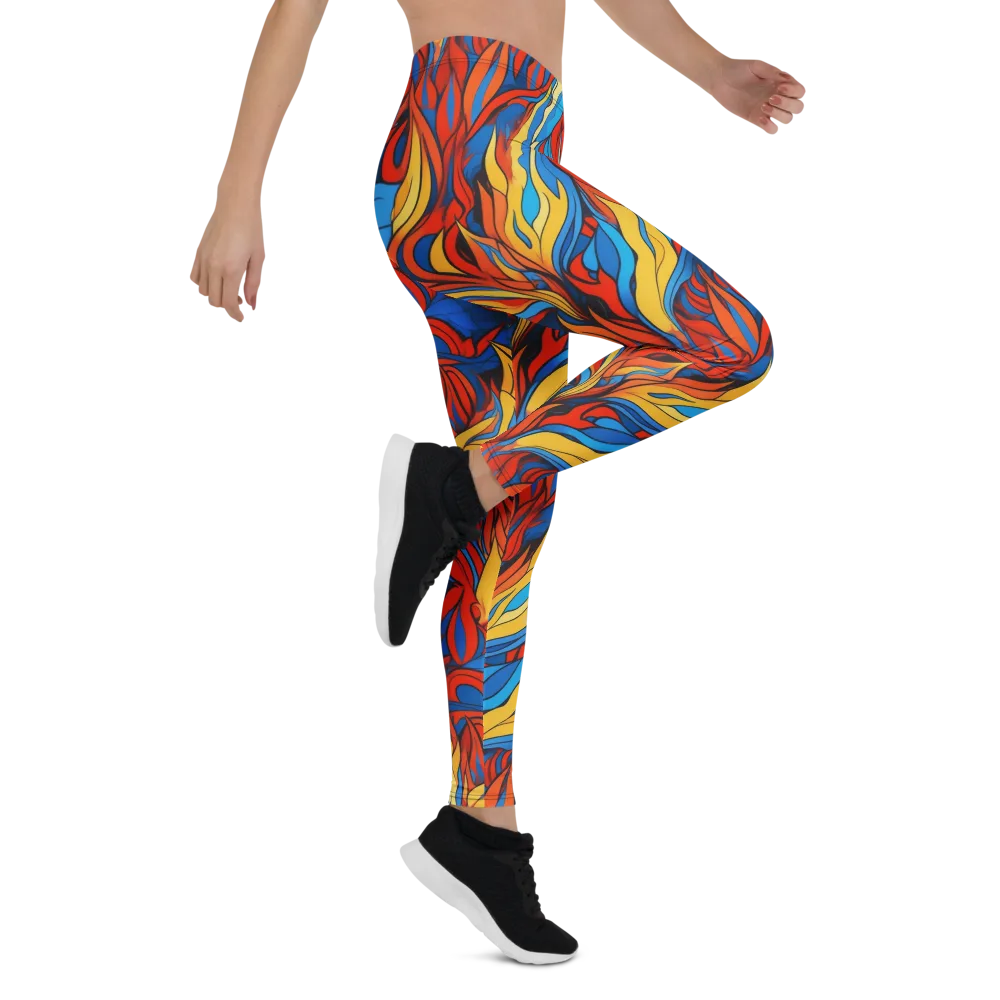 Ember Foliage on Leggings — Right