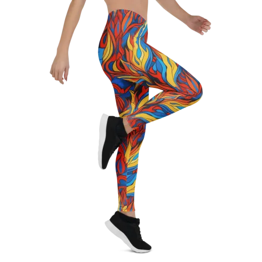 Ember Foliage on a Leggings
