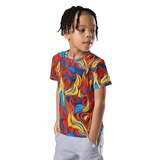 Ember Foliage on a Kids Crew Neck T-Shirt