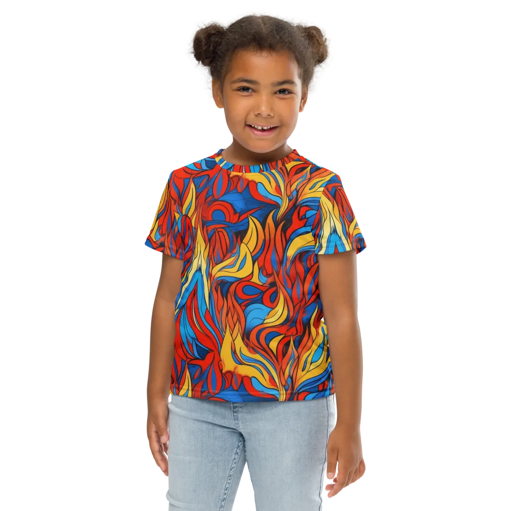 Ember Foliage on Kids Crew Neck T-Shirt — Front