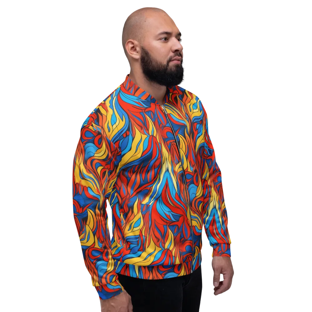 Ember Foliage on Bomber Jacket — Right