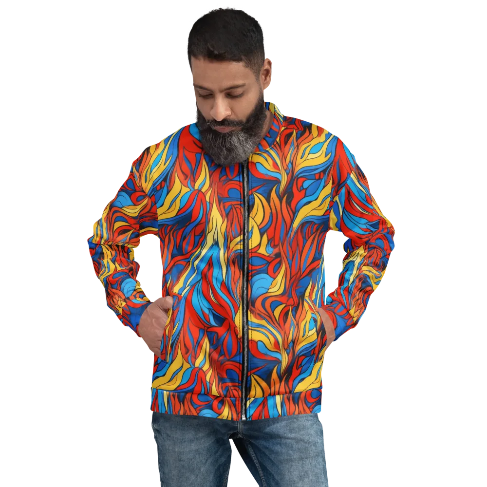 Ember Foliage on Bomber Jacket — Front