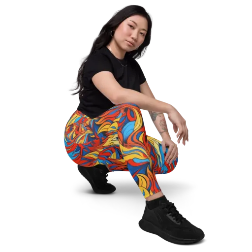 Ember Foliage on a Leggings with Pockets
