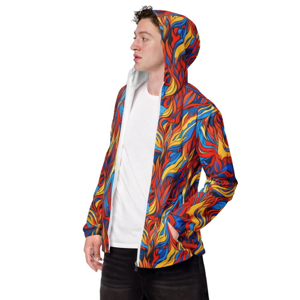 Ember Foliage on Men's Windbreaker — Left Front