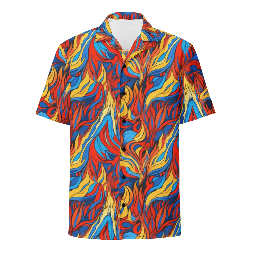 Ember Foliage on Button Shirt — Front