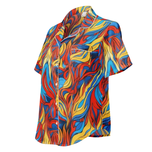 Ember Foliage on a Women's Short Sleeve Pajama Top