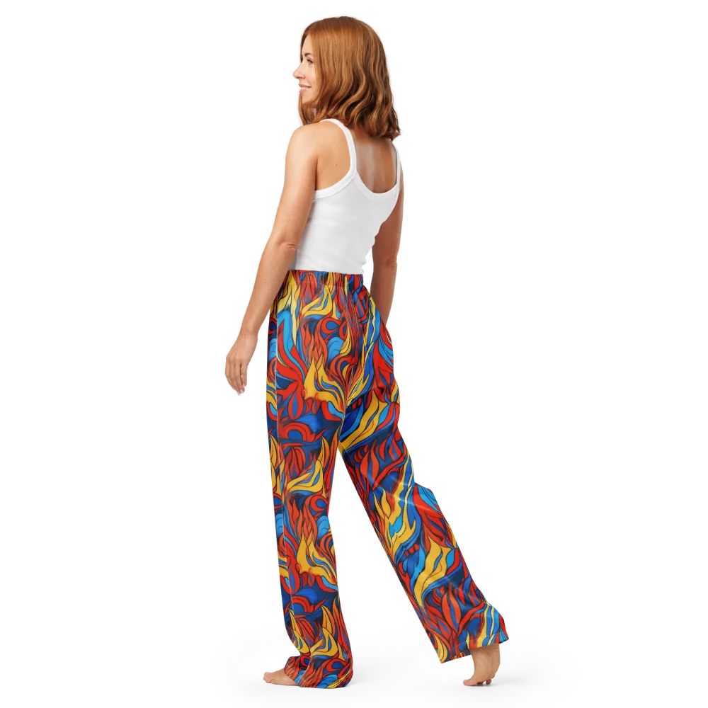 Ember Foliage on Women's Pajama Pants — Back
