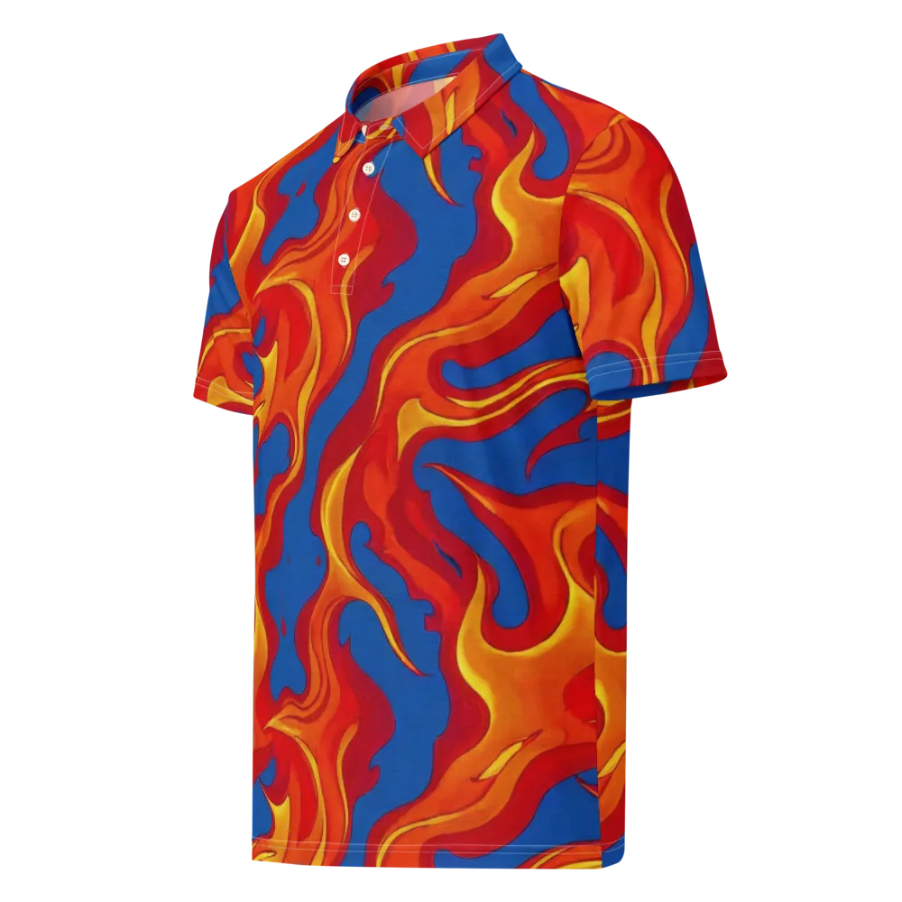 Firestorm Blue on Men's Slim Fit Polo Shirt — Left Front