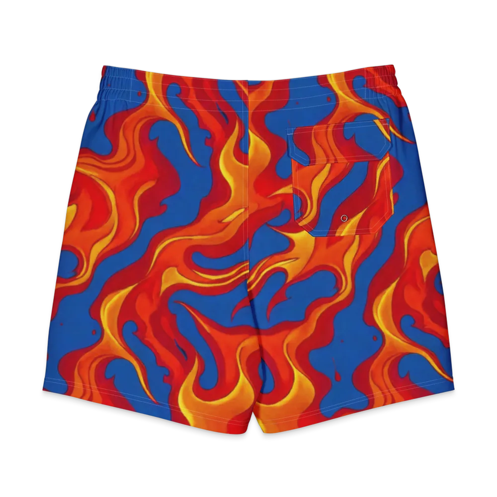 Firestorm Blue on Men's Board Shorts — Back