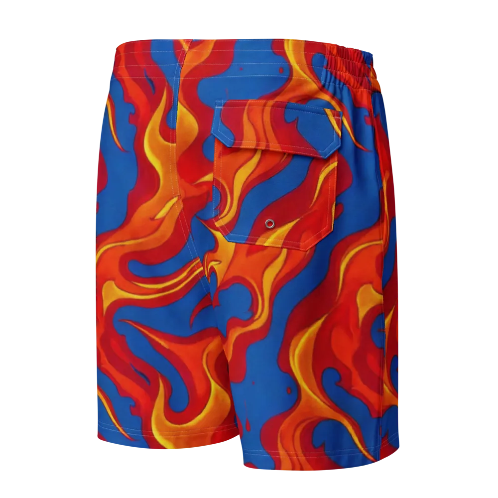 Firestorm Blue on Men's Board Shorts — Back