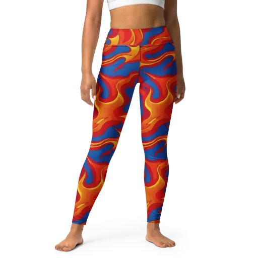 Firestorm Blue on a Yoga Leggings