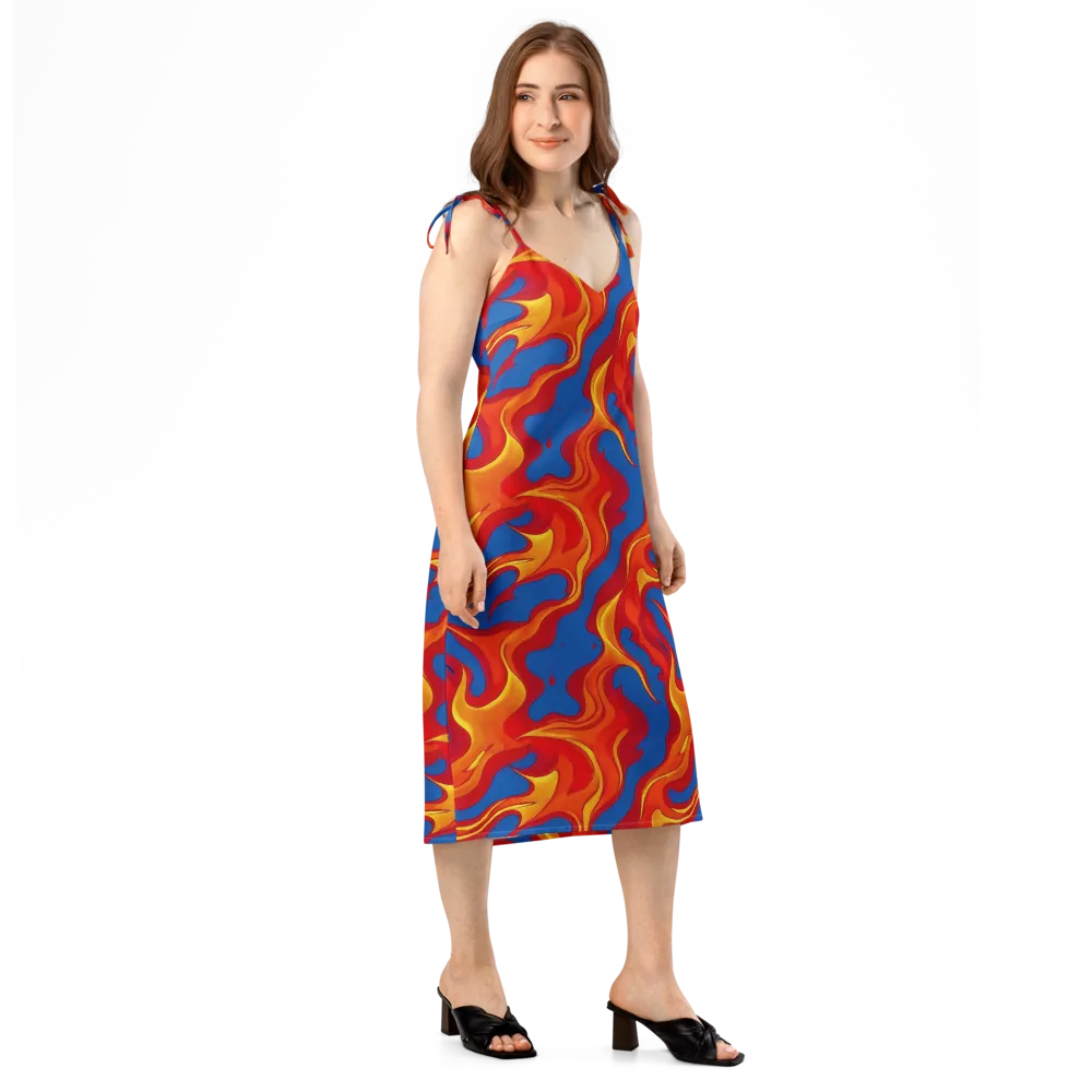 Firestorm Blue on Slip Dress — Right Front