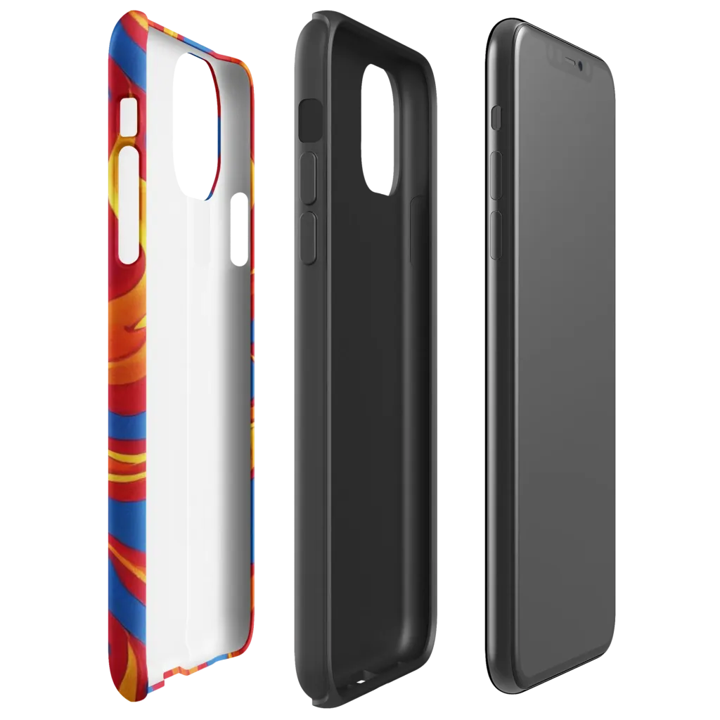 Firestorm Blue on Tough Case for iPhone® — Right