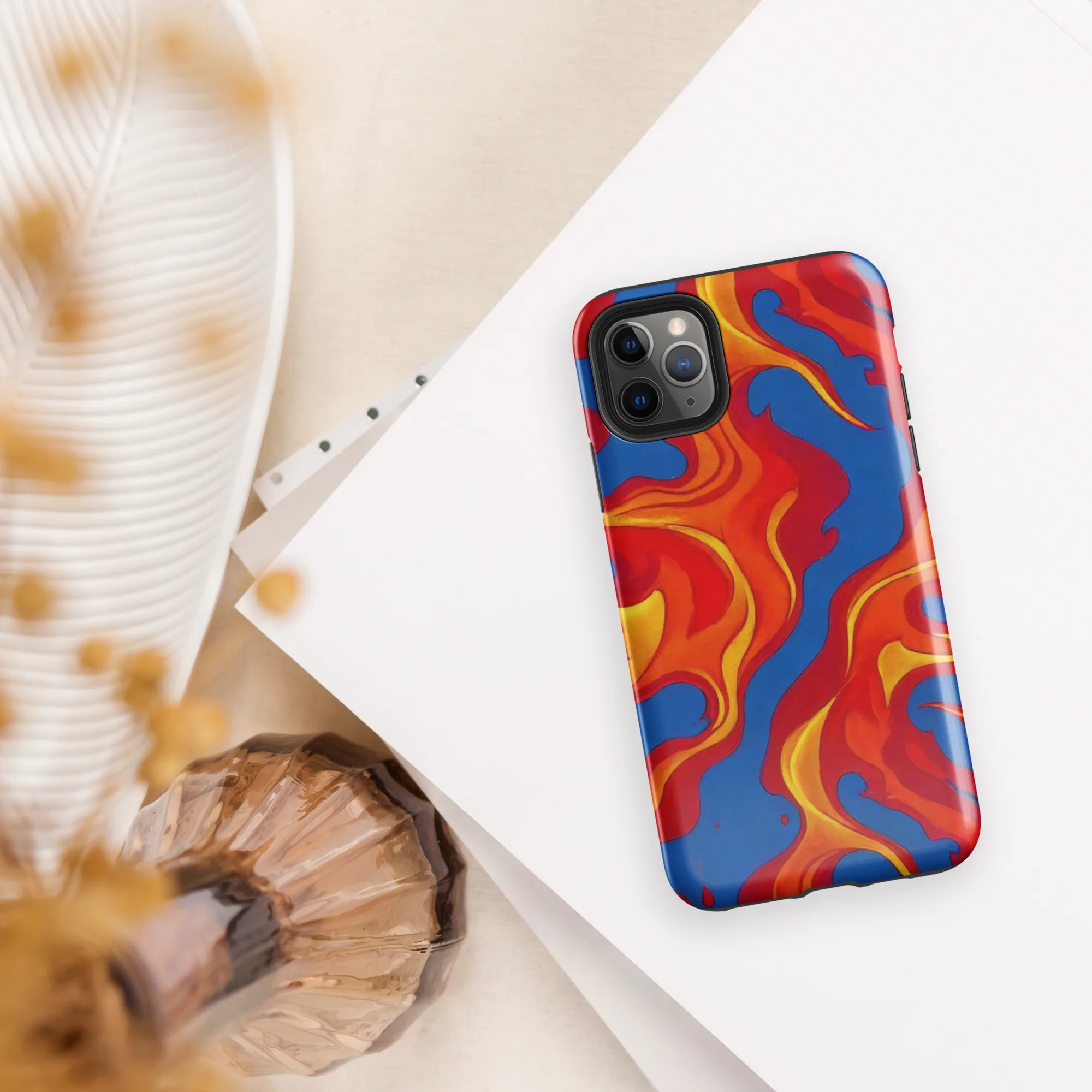 Firestorm Blue on Tough Case for iPhone® — Front