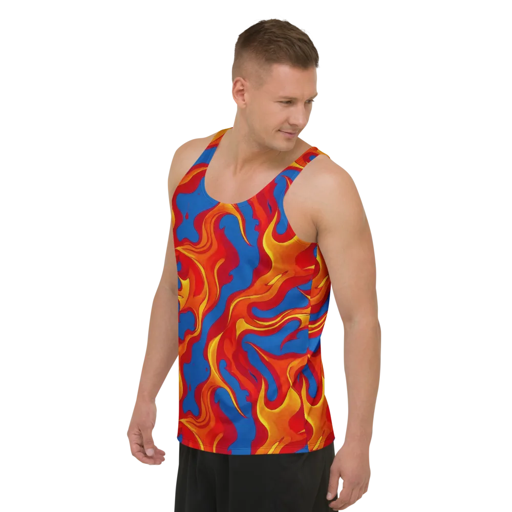 Firestorm Blue on Men's Tank Top — Left Front