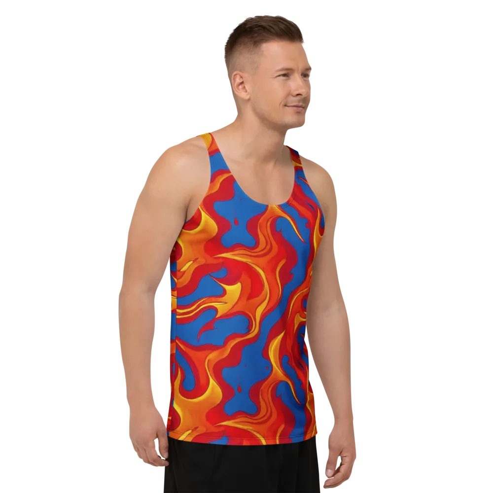 Firestorm Blue on Men's Tank Top — Right Front