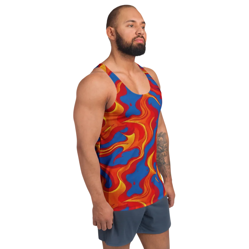 Firestorm Blue on Men's Tank Top — Right Front