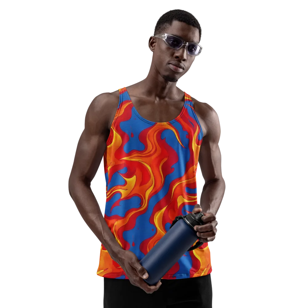 Firestorm Blue on Men's Tank Top — Front
