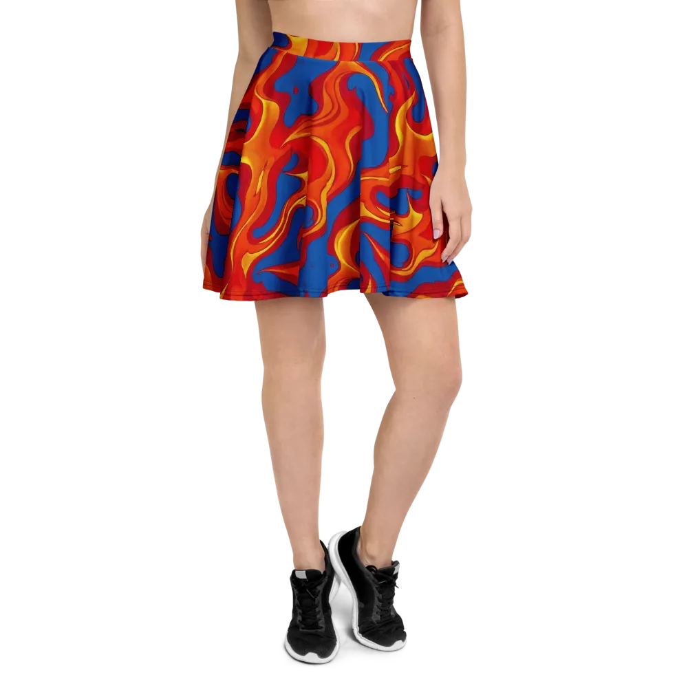 Firestorm Blue on Skater Skirt — Front