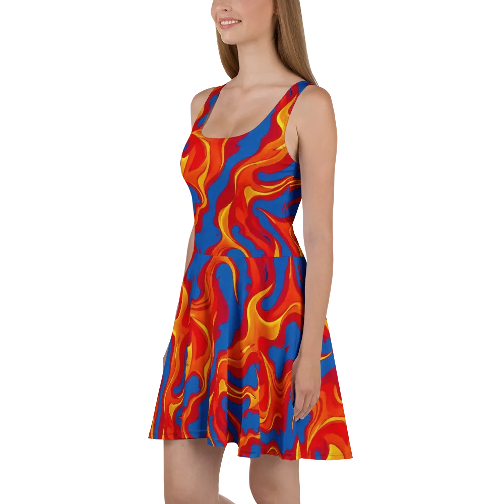 Firestorm Blue on Skater Dress — Left
