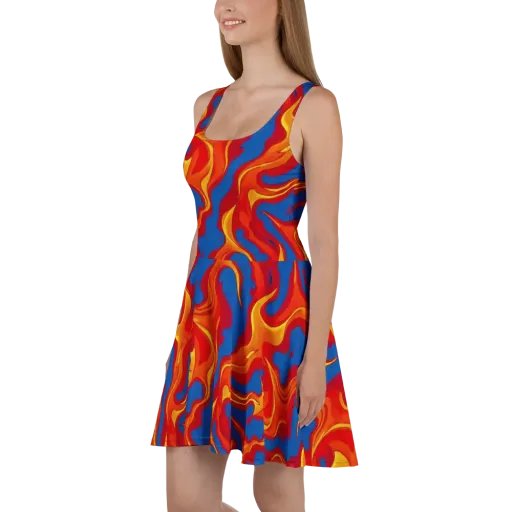 Firestorm Blue on a Skater Dress
