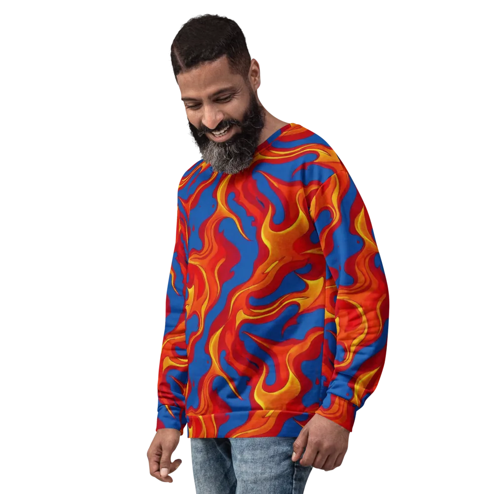 Firestorm Blue on Sweatshirt — Left Front