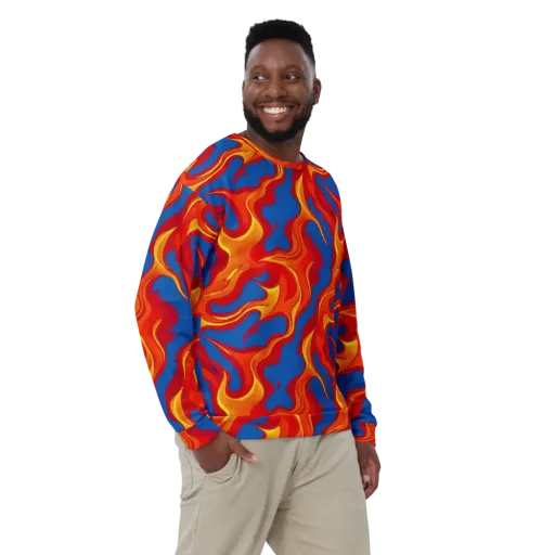 Firestorm Blue on a Sweatshirt