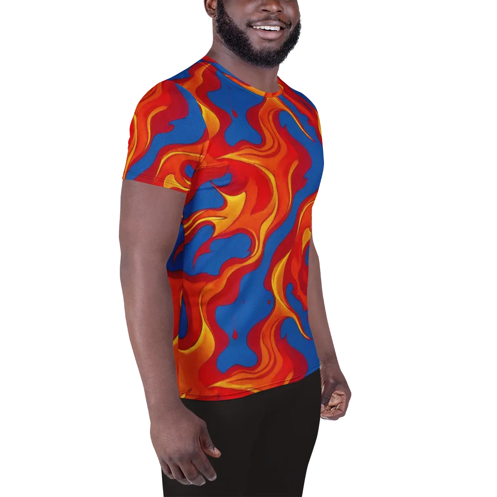 Firestorm Blue on Men's Athletic T-Shirt — Right